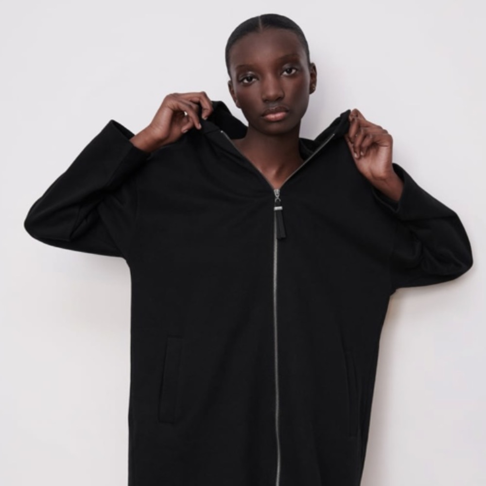 Zara HOODED PLUSH COAT - Picture 4 of 8